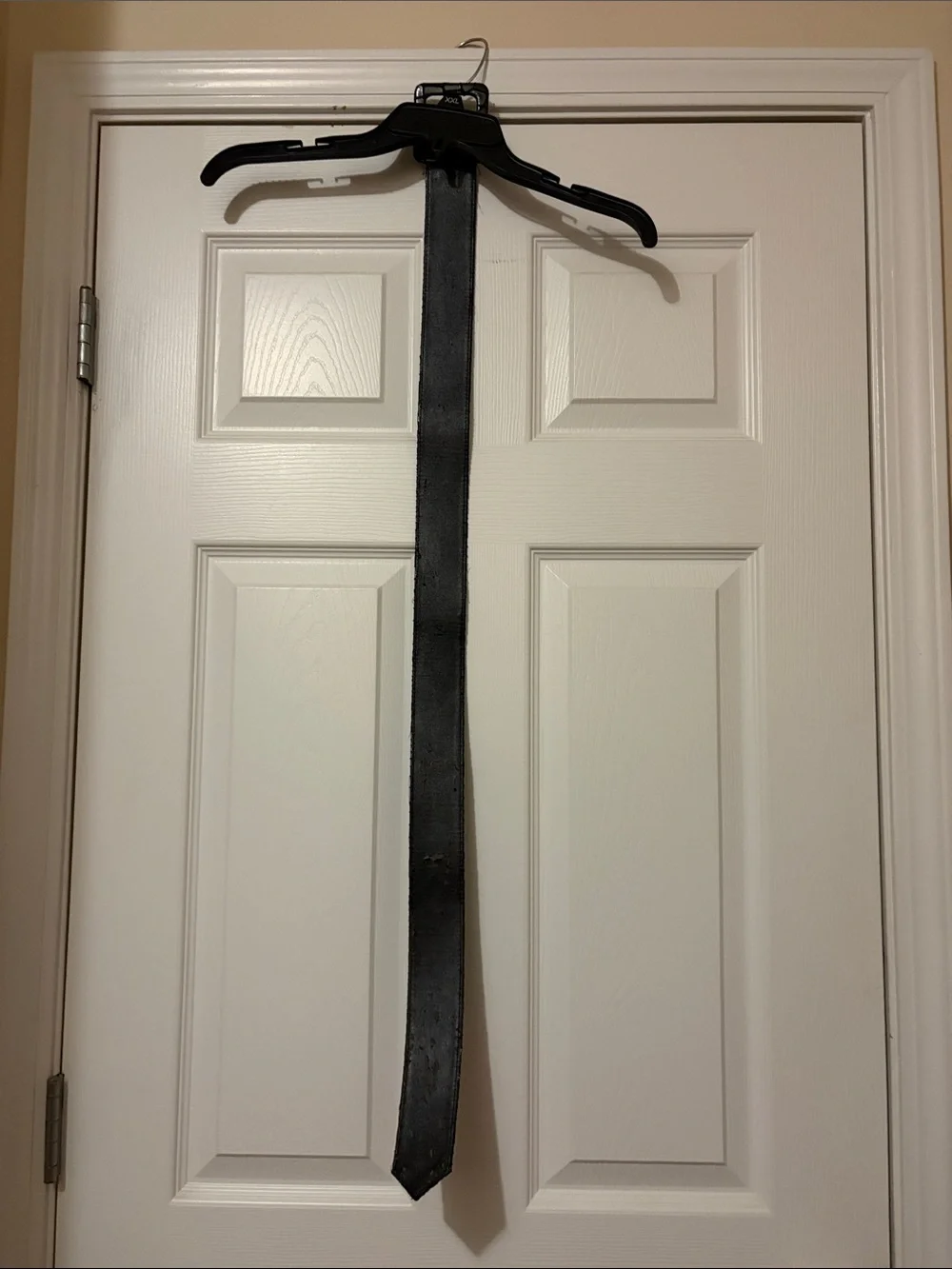 Black Croc-Embossed Faux Belt